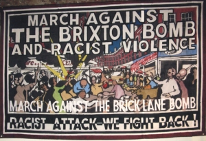 Brixton Bomb banner by Ed Hall